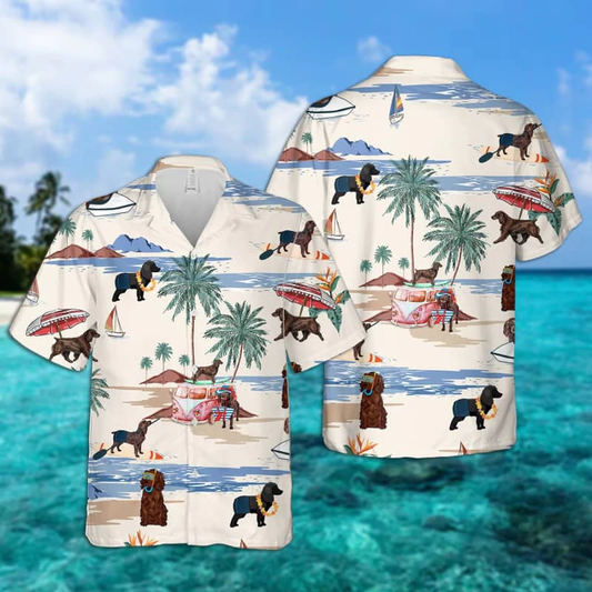 Boykin Spaniel Summer Beach Hawaiian Shirt, Hawaiian Shirts for Men, Hawaiian Shirts for Men, Aloha Beach Shirt HO0977
