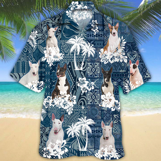 Bull Terrier Hawaiian Shirt, Hawaiian Shirt For Men, Women, gift for Dog lovers HO2435
