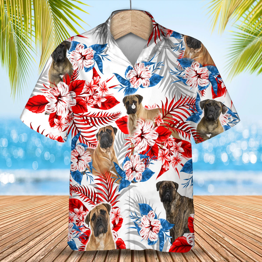 Bullmastiff Hawaiian Shirt, Summer aloha shirt, Men Hawaiian shirt, Women Hawaiian shirt HO0823