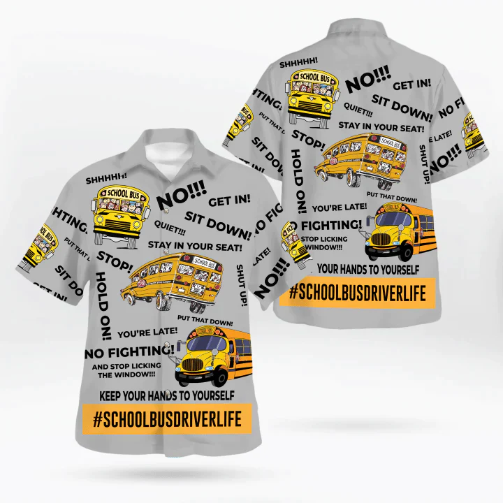 Bus Driver School Bus Driver Life Hawaiian Shirt, School Bus Driver Shirt, Shirts For Bus Drivers HO0310