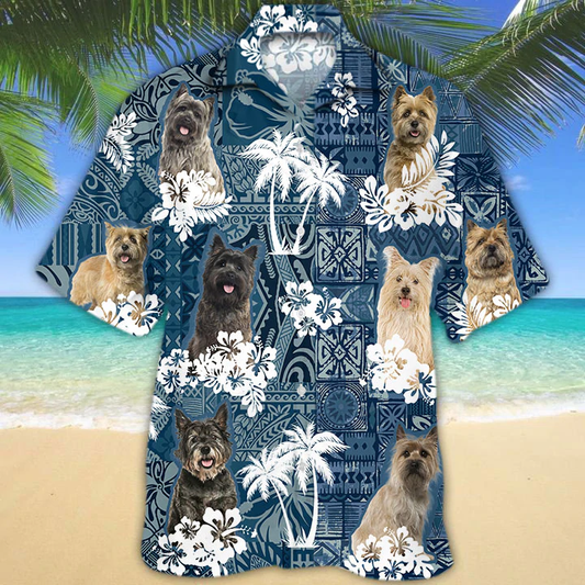 Cairn Terrier Hawaiian Shirt, Cairn Terrier Summer Aloha Hawaiian Shirt HO0207