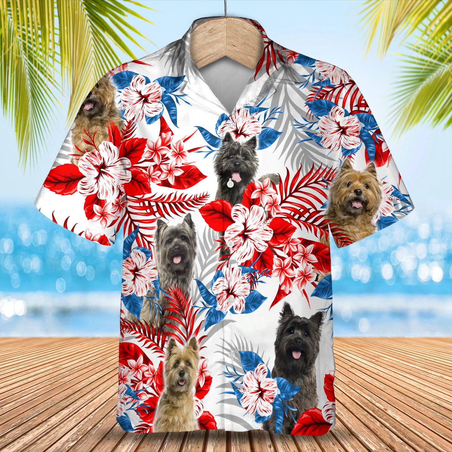 Cairn Terrier Hawaiian Shirt, Summer aloha shirt, Men Hawaiian shirt, Women Hawaiian shirt HO0822