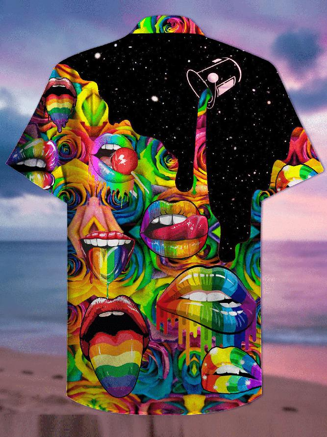 Candy Lips Lgbt Hawaiian Shirt For Gay And Lesbian Women, Hawaiian Shirts Gay, Women Hawaiian Shirts HO4552