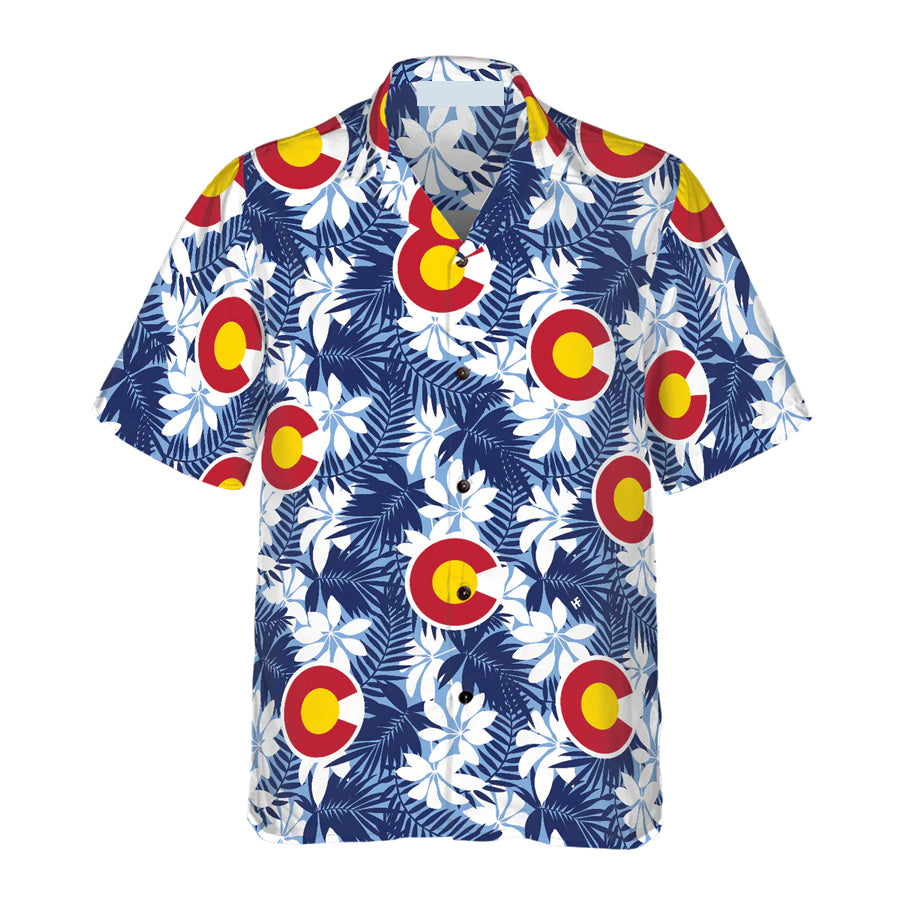 Colorado Flag Seamless Pattern USA Hawaiian Shirt for men and women HO2902