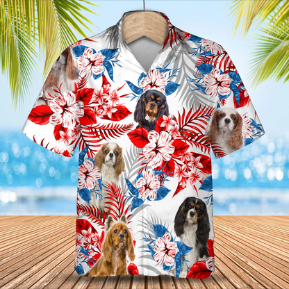 Cavalier King Charles Spaniel Hawaiian Shirt, Summer aloha shirt, Men Hawaiian shirt, Women Hawaiian shirt HO0820
