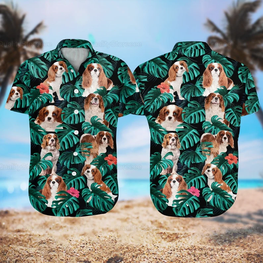 Cavalier King Hawaii Shirt, Shirt For Men, Hawaiian Shirt, Cavalier Gifts HO2328