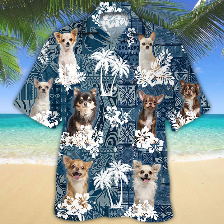 Chihuahua Hawaiian Shirt, Dog Summer Aloha Hawaiian Shirt for Men, Women HO2431
