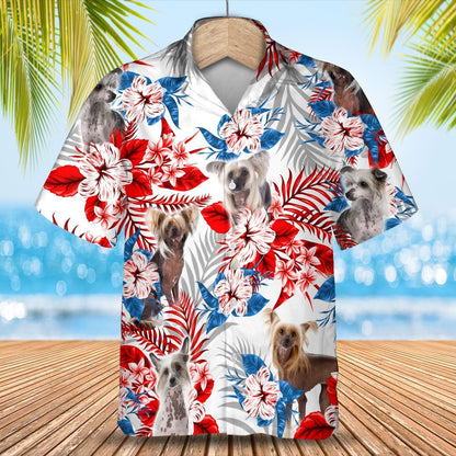 Chinese Crested Hawaiian Shirt - Gift for Summer, Summer aloha shirt, Hawaiian shirt for Men and women HO0655