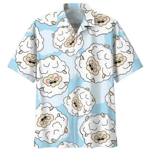 Collection Sheep Illustration Design Hawaiian Shirt HO2023