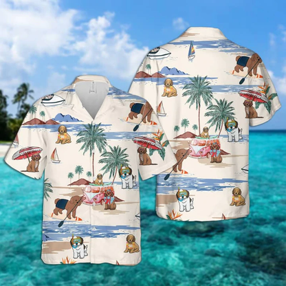 Cookapoo Summer Beach Hawaiian Shirt, Hawaiian Shirts for Men Short Sleeve Aloha Beach Shirt HO0962