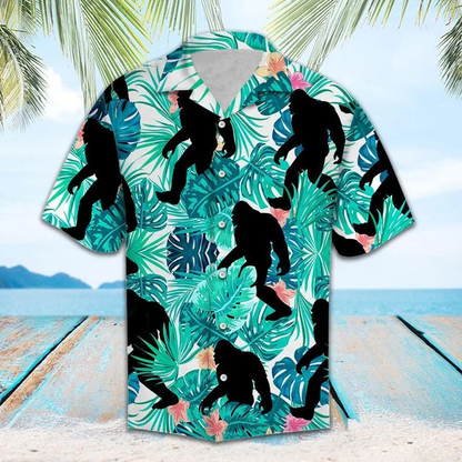 Cool Bigfoot Tropical Jungle Hawaiian Shirt HO1802