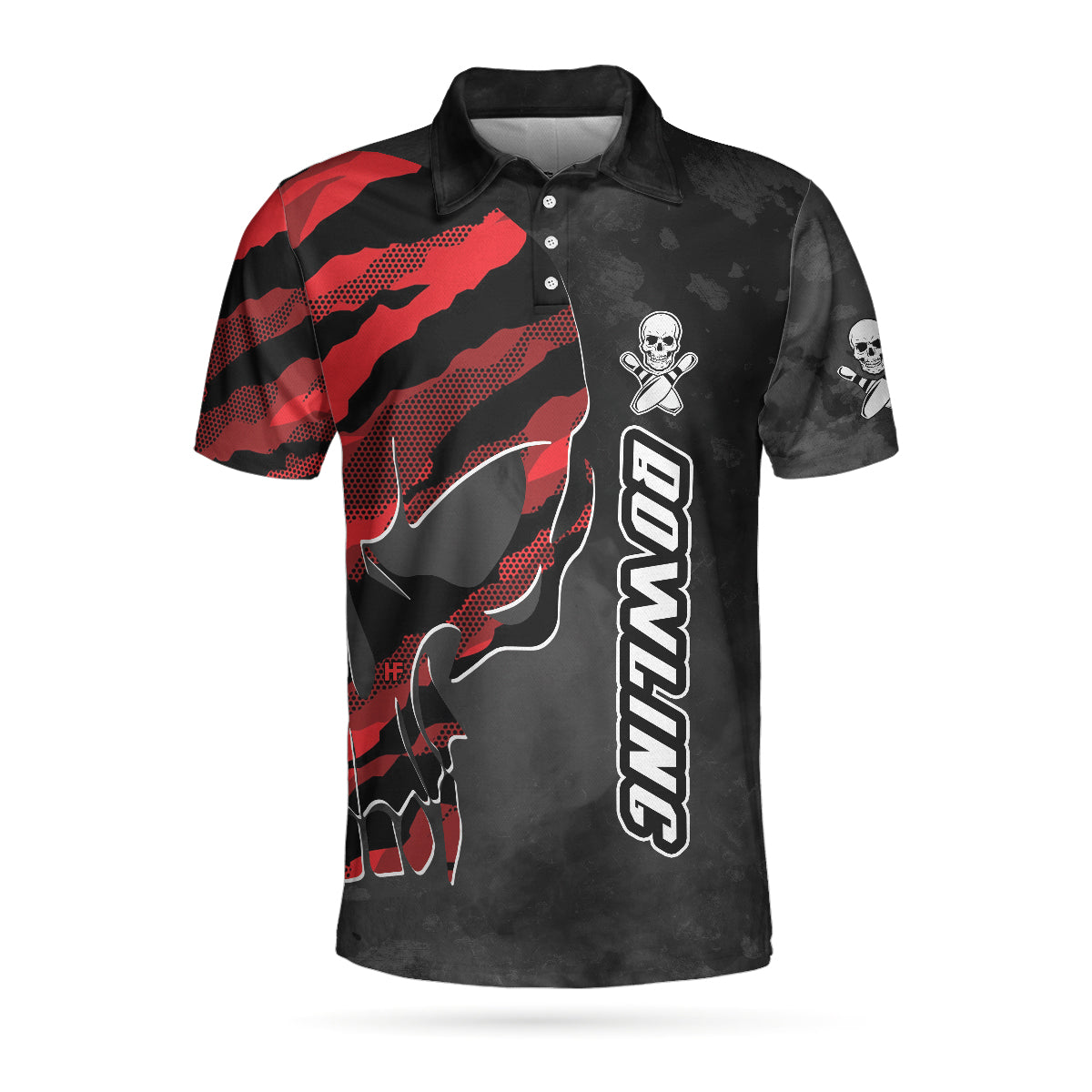 Custom Skull Bowling Polo Shirts Unisex BO0311