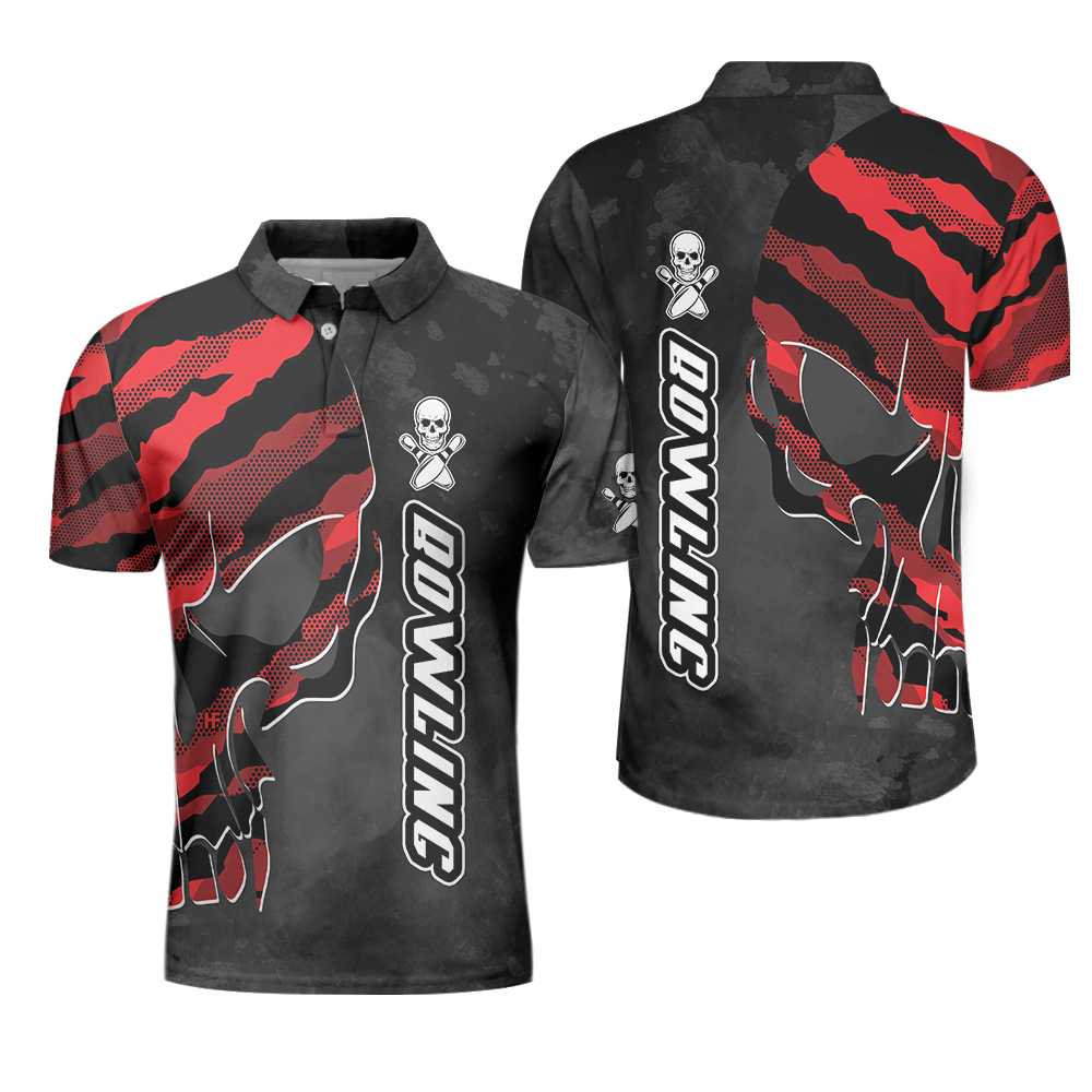 Custom Skull Bowling Polo Shirts Unisex BO0311