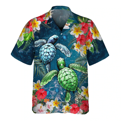 Red Bird Turtle 3D Hawaiian shirt Men's HO1474