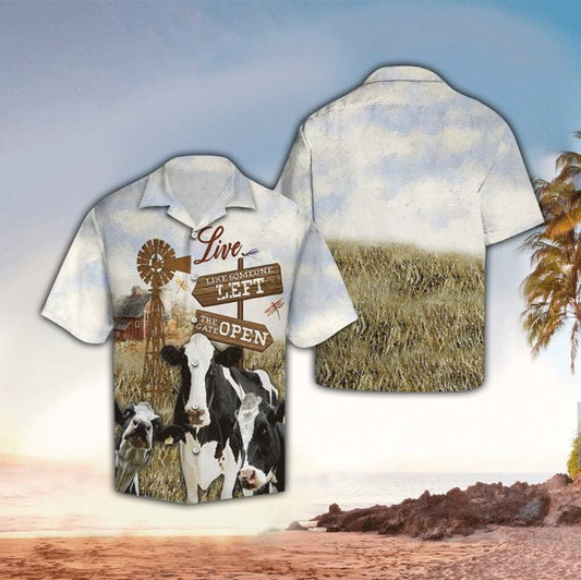 Cow Farm Hawaiian Shirt, Hawaii Shirt Men, Aloha Shirt, Tropical Sleeve Summer HO2261