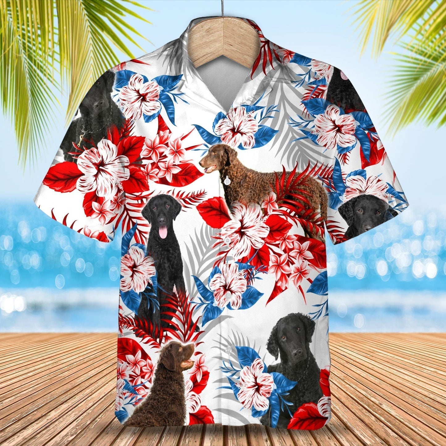 Curly-Coated Retriever Hawaiian Shirt - Summer aloha shirt, Hawaiian shirt for Men and women HO0699