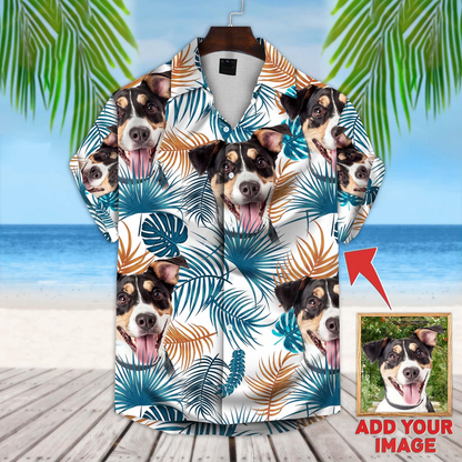 Custom photo Dog Multicolor floral Aloha Shirt, Summer gift, Short Sleeve Aloha Beach Shirt, Dog Hawaiian shirt For Men, Women HO0337