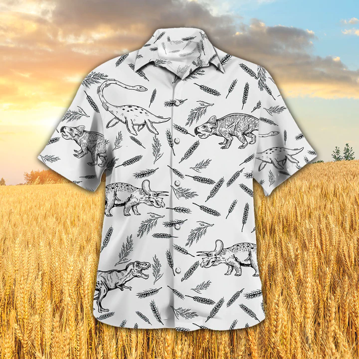 Dinosaur Pattern Hawaiian Shirt, Dinosaurs Shirt, Dinosaurs Hawaiian shirt for Women HO2340