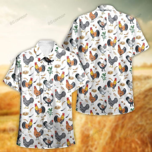 Domestic Chicken Hawaii Shirt, Summer aloha shirt, Gift for summer HO0774