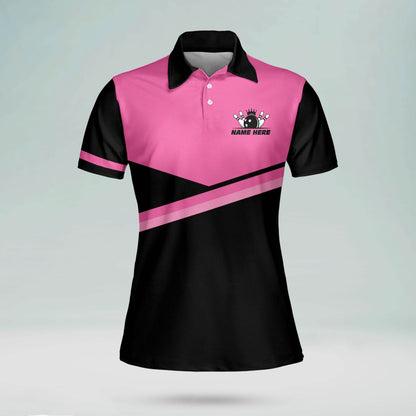 Custom Bowling Shirts For Women - Retro Womens Bowling Shirts - Vintage Pink Bowling Shirts Funny - Grab Those Balls Ladies Bowling Shirts BW0064