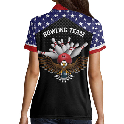 American Flag Bowling Shirt Ladies BW0043
