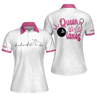 Heartbeat Bowling Shirts Funny Womens BW0065