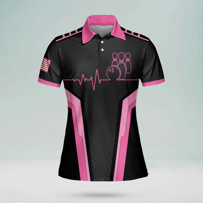 Custom Heartbeat Pulse Bowling Shirts BW0073