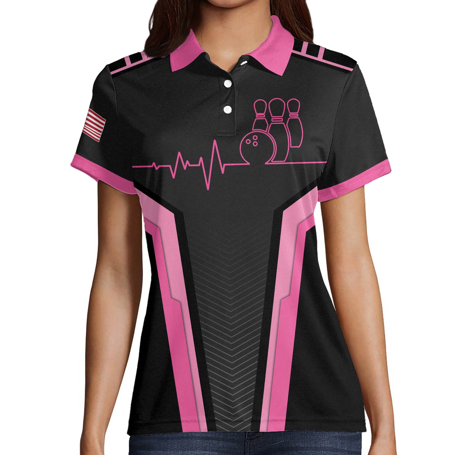 Custom Heartbeat Pulse Bowling Shirts BW0073