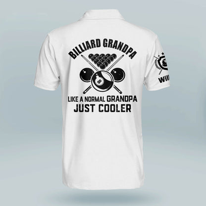 Billiard Grandpa Like A Normal Grandpa Just Cooler Billiard Polo Shirt BI0014