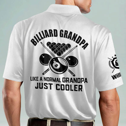 Billiard Grandpa Like A Normal Grandpa Just Cooler Billiard Polo Shirt BI0014