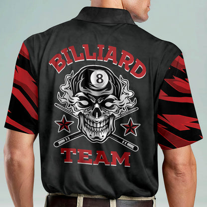 3D Skull Billiards Teams Polo Shirts for Men BI0032