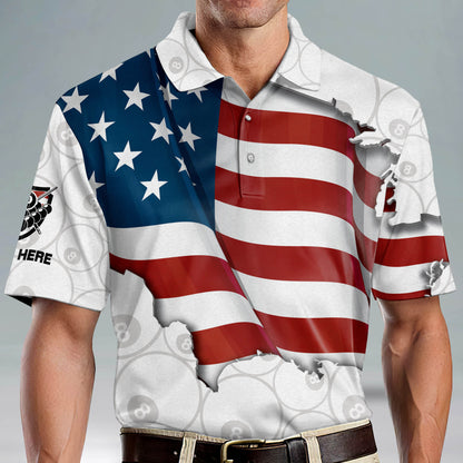 LASFOUR Custom Men's Billiard Dry Fit Short Sleeve Shirts BI0041