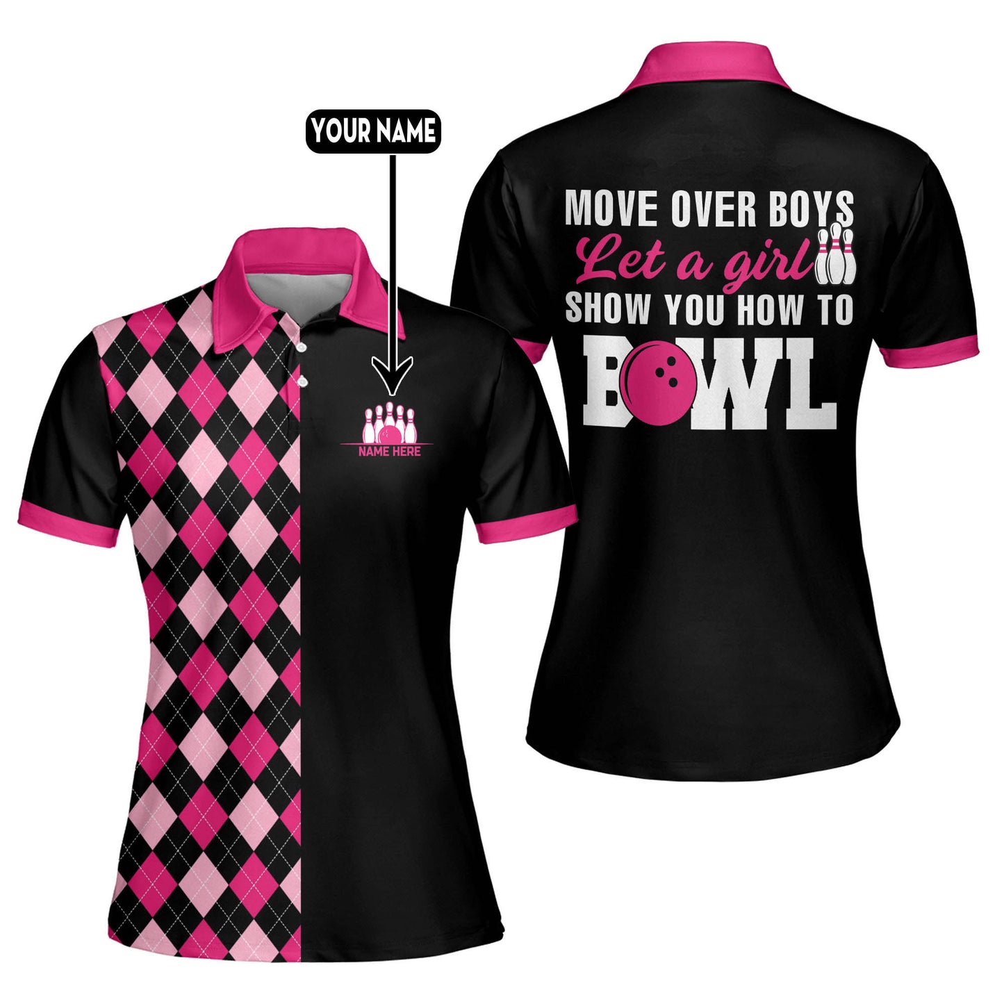 How To Bowl Womens Bowling Shirts BW0067