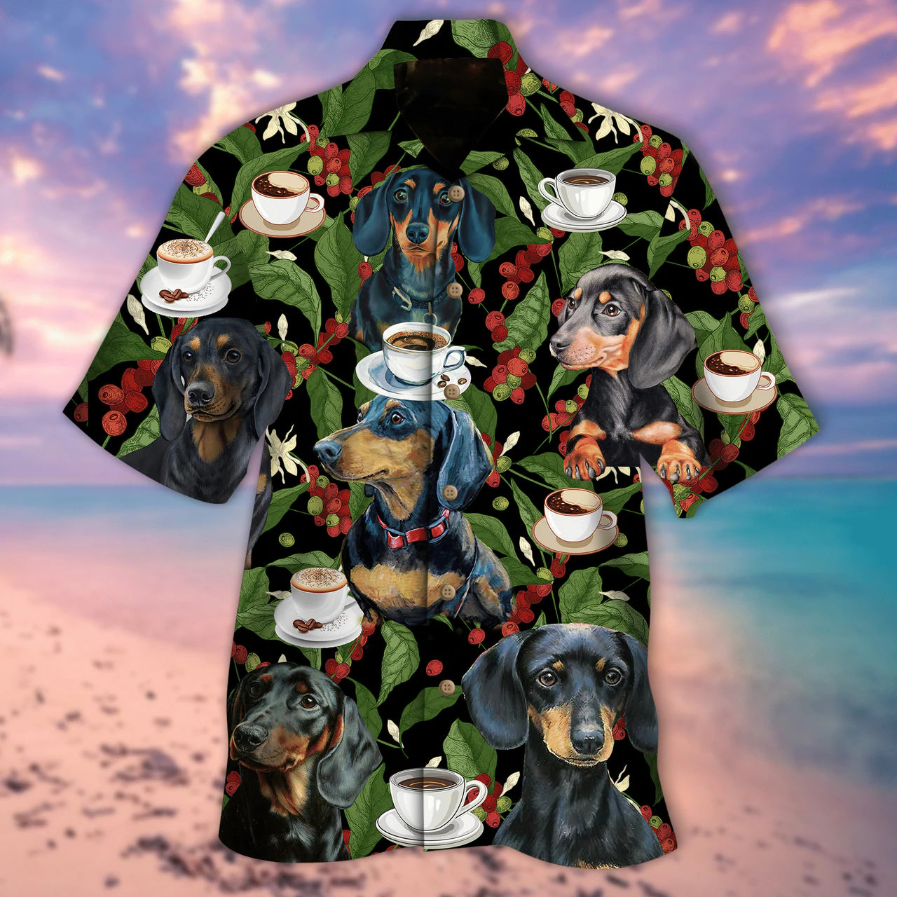 Dachshund Dog Summer Beach Aloha Hawaiian Shirts For Men & For Women HO1465