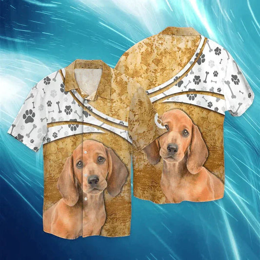 Dachshund Dog For Men And Women Graphic Print Short Sleeve Hawaiian Casual Shirt HO3248