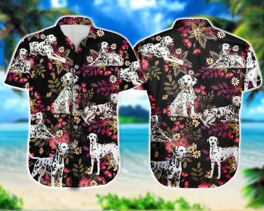 Dalmatian Hawaiian Shirt, Dalmatian Vintage Shirt, Dalmatian Dog Shirt, Dalmatian Hawaii Shirt HO2326