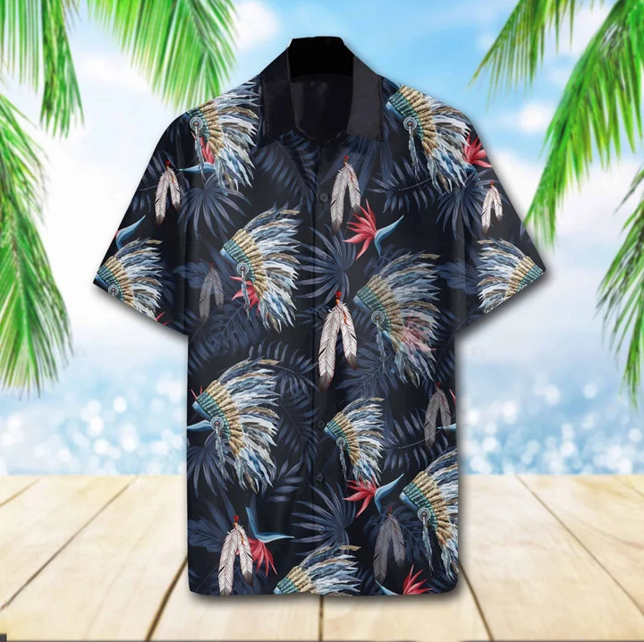 Dark Jungle Native Tropical Design Hawaiian Shirt for Men, women HO1815