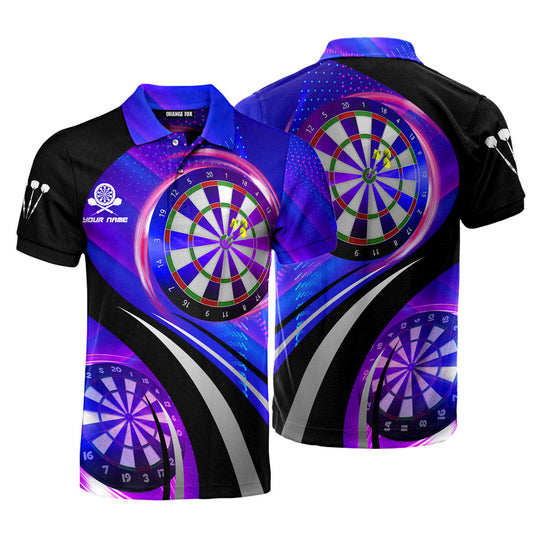 Lasfour Darts Team -Dart Board Logo Neon Custom Name Polo Shirt DMA0037