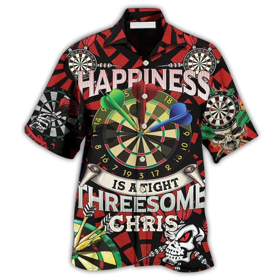 Darts Happiness Black And Red Multi Style Hawaiian Shirt, Dart All Pattern Hawaiian Shirt HO4172