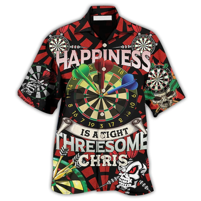 Darts Happiness Black And Red Multi Style Hawaiian Shirt, Dart All Pattern Hawaiian Shirt HO4172