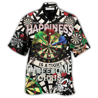 Darts Happiness Black And Red Multi Style Hawaiian Shirt, Dart All Pattern Hawaiian Shirt HO4172