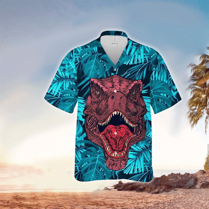 Dinosaurs Aloha Shirt, Dinosaurs pattern Hawaiian Shirt For Dinosaurs Lovers HO2194