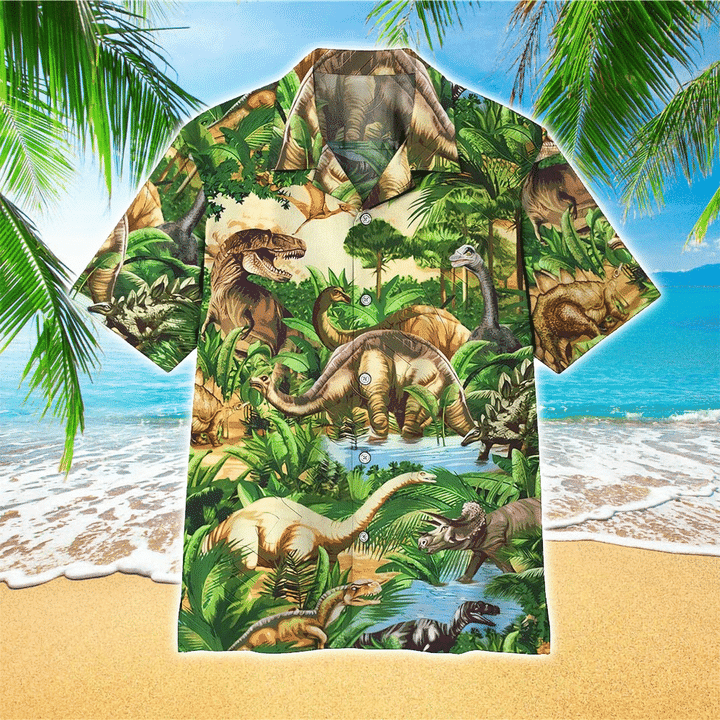 Dinosaurs Terrier Aloha Hawaii Shirt, Perfect Hawaiian Shirt For Dinosaurs Lover HO2193