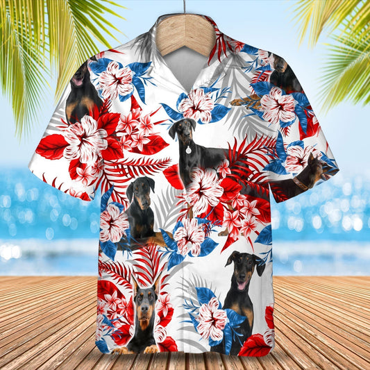 Doberman Pinscher Hawaiian Shirt - Summer aloha shirt, Hawaiian shirt for Men and women HO0696