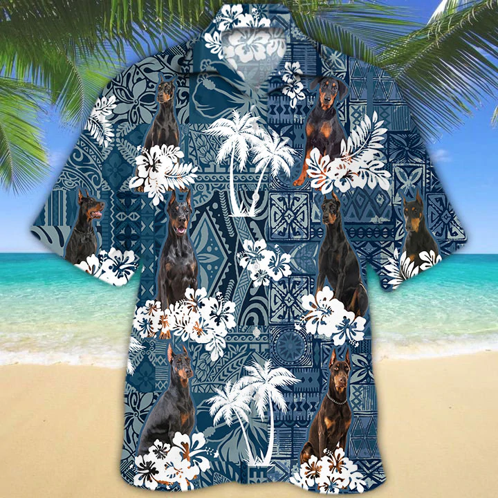 Doberman Pinscher Hawaiian Shirt, Dog Summer Aloha Hawaiian Shirt for Men, Women HO0205