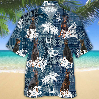 Doberman Pinscher Hawaiian Shirt, Dog Summer Aloha Hawaiian Shirt for Men, Women HO0205