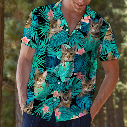 Domestic Cat Tropical Jungle Hawaiian Shirt HO1634