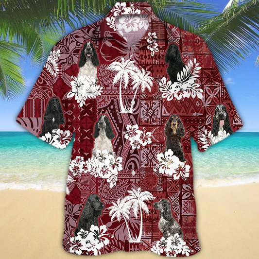 English Cocker Spaniel Red Hawaiian Shirt, Gift for Dog Lover Shirts, Animal Summer Shirts HO1260