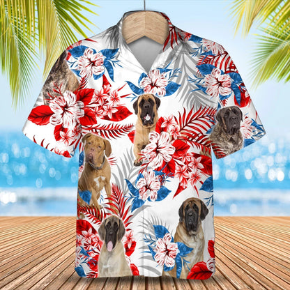 English Mastiff Hawaiian Shirt, Summer aloha shirt, Men Hawaiian shirt, Gift for summer HO0795