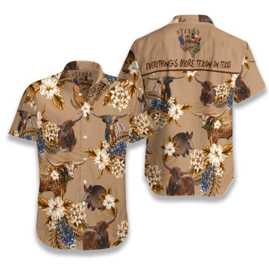 Everything’s More Texan In Texas Hawaiian Shirt HO2407